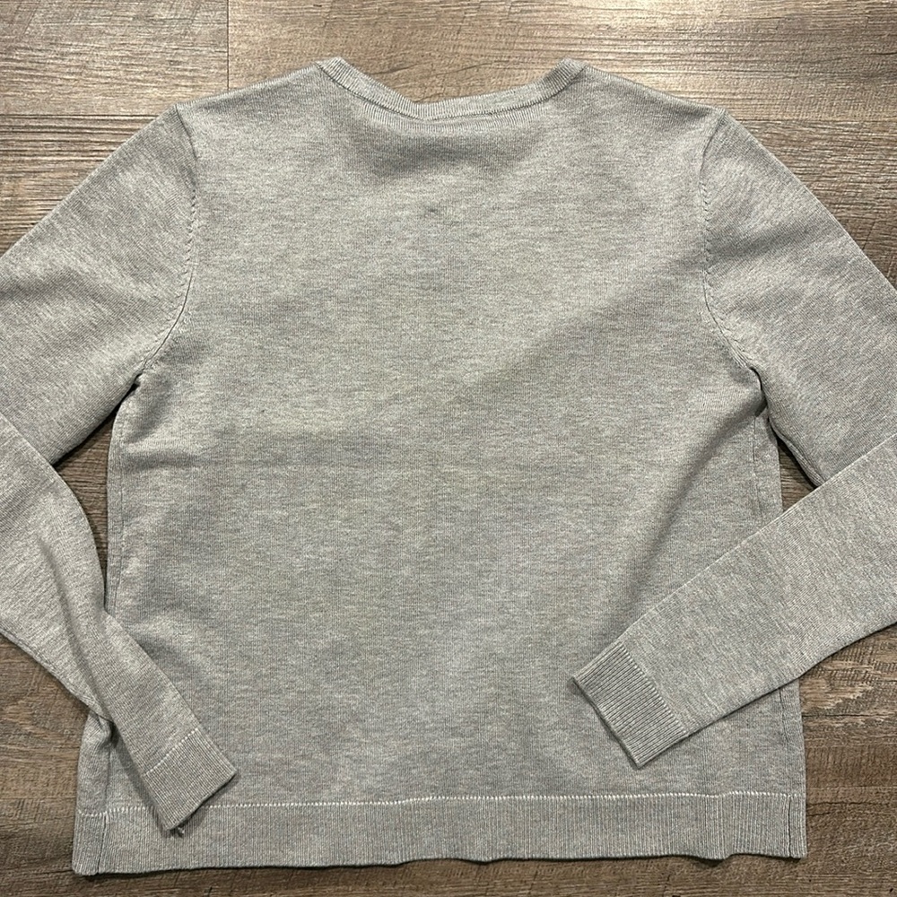 89th + Madison light gray studded lightweight cardigan sweater size small - Picture 3 of 8